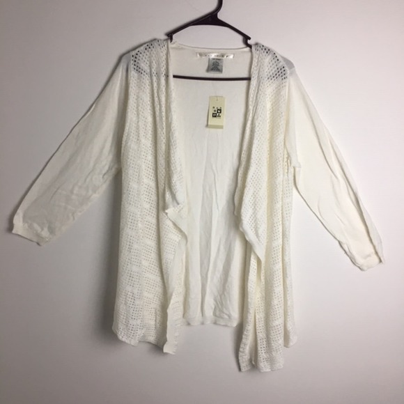 Max Studio Shrug White Size Large - Picture 15 of 16